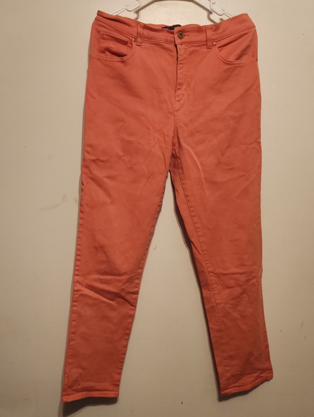 Gloria Vanderbilt Women's Skinny Jeans in Coral Orange